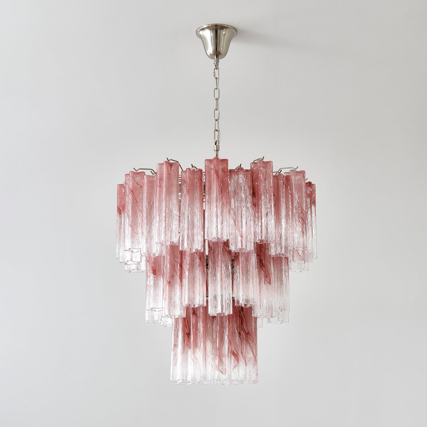 Aurora Lustre en Verre Rose Moderne - Neutralighting