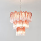 Aurora Lustre en Verre Rose Moderne - Neutralighting