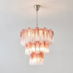 Aurora Lustre en Verre Rose Moderne - Neutralighting