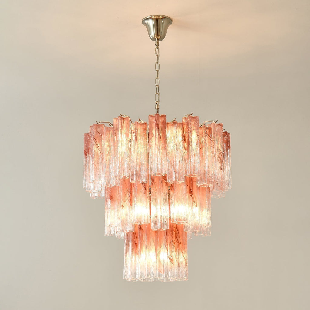 Aurora Lustre en Verre Rose Moderne - Neutralighting