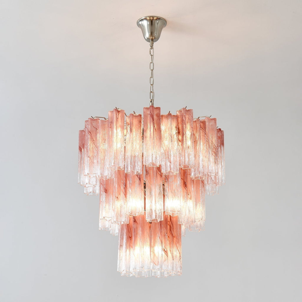 Aurora Lustre en Verre Rose Moderne - Neutralighting