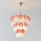 Aurora Lustre en Verre Rose Moderne - Neutralighting