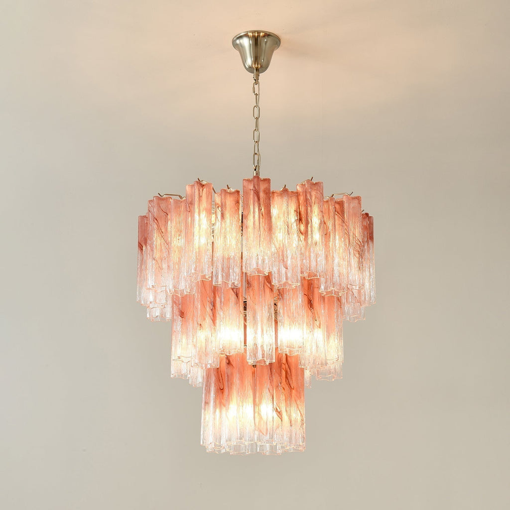 Aurora Lustre en Verre Rose Moderne - Neutralighting