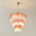 Aurora Lustre en Verre Rose Moderne - Neutralighting