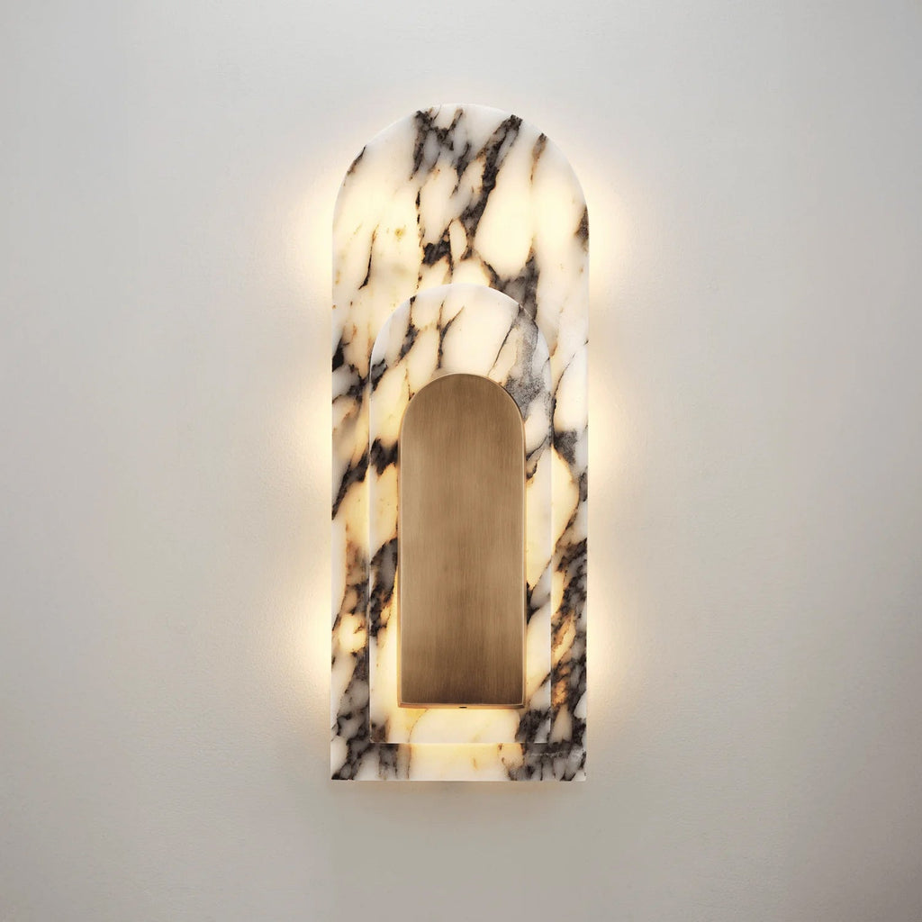 Utheisra Moderne Minimaliste Île Laiton Marbre Wall Lamp - Neutralighting
