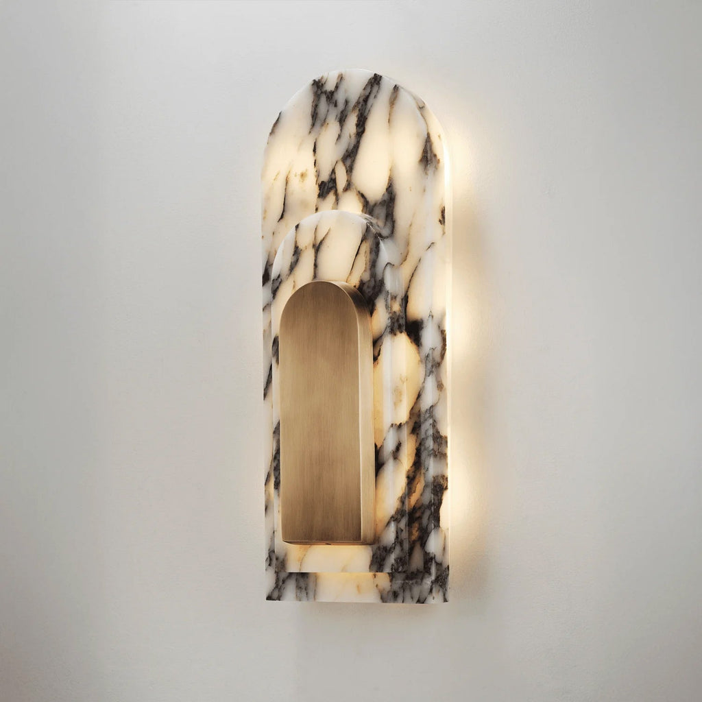 Utheisra Moderne Minimaliste Île Laiton Marbre Wall Lamp - Neutralighting