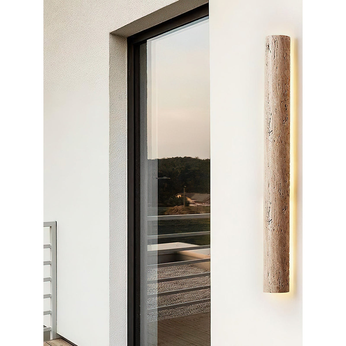 Zemara Moderne Minimaliste Lange Travertin Applique Murale - Neutralighting