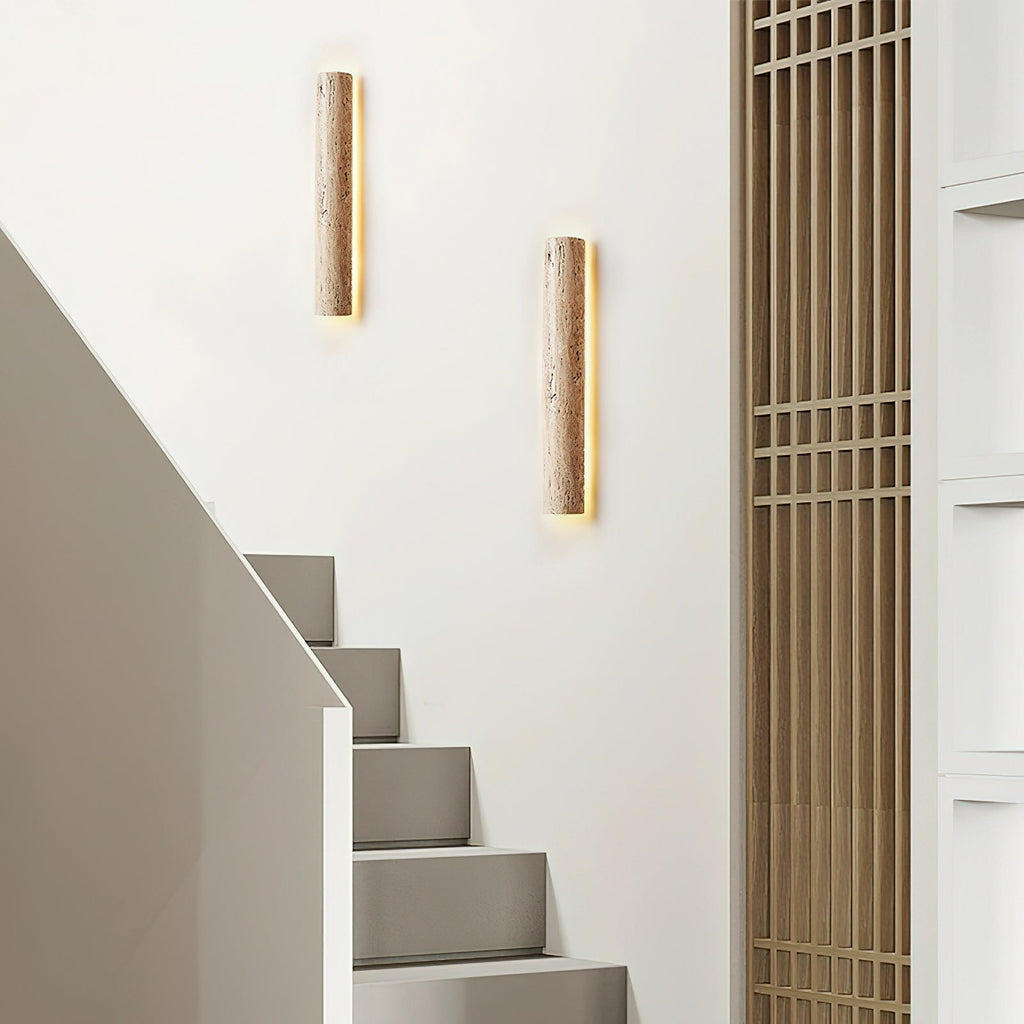 Zemara Moderne Minimaliste Lange Travertin Applique Murale - Neutralighting