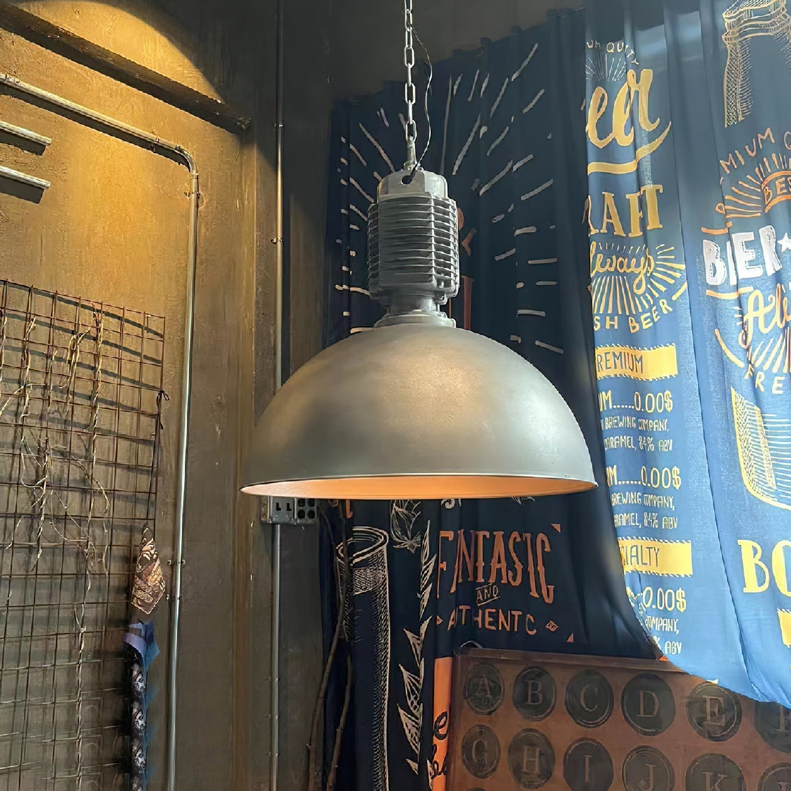 Ashaionis Ancien Industriel Métal Suspension - Neutralighting