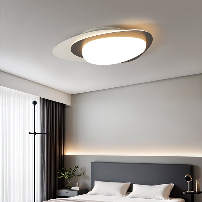 Solara Plafonnier Noyer Ovale Organique LED - Neutralighting