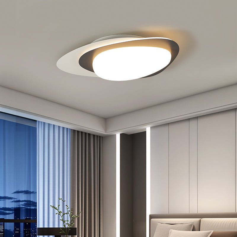 Solara Plafonnier Noyer Ovale Organique LED - Neutralighting