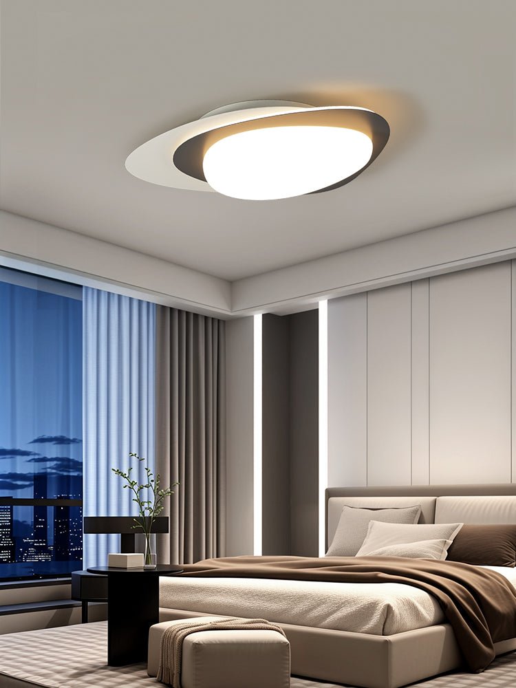 Solara Plafonnier Noyer Ovale Organique LED - Neutralighting