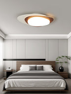 Solara Plafonnier Noyer Ovale Organique LED - Neutralighting