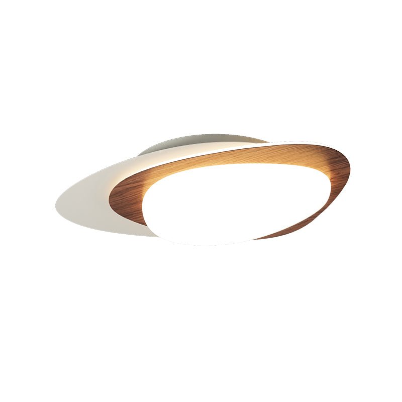 Solara Plafonnier Noyer Ovale Organique LED - Neutralighting
