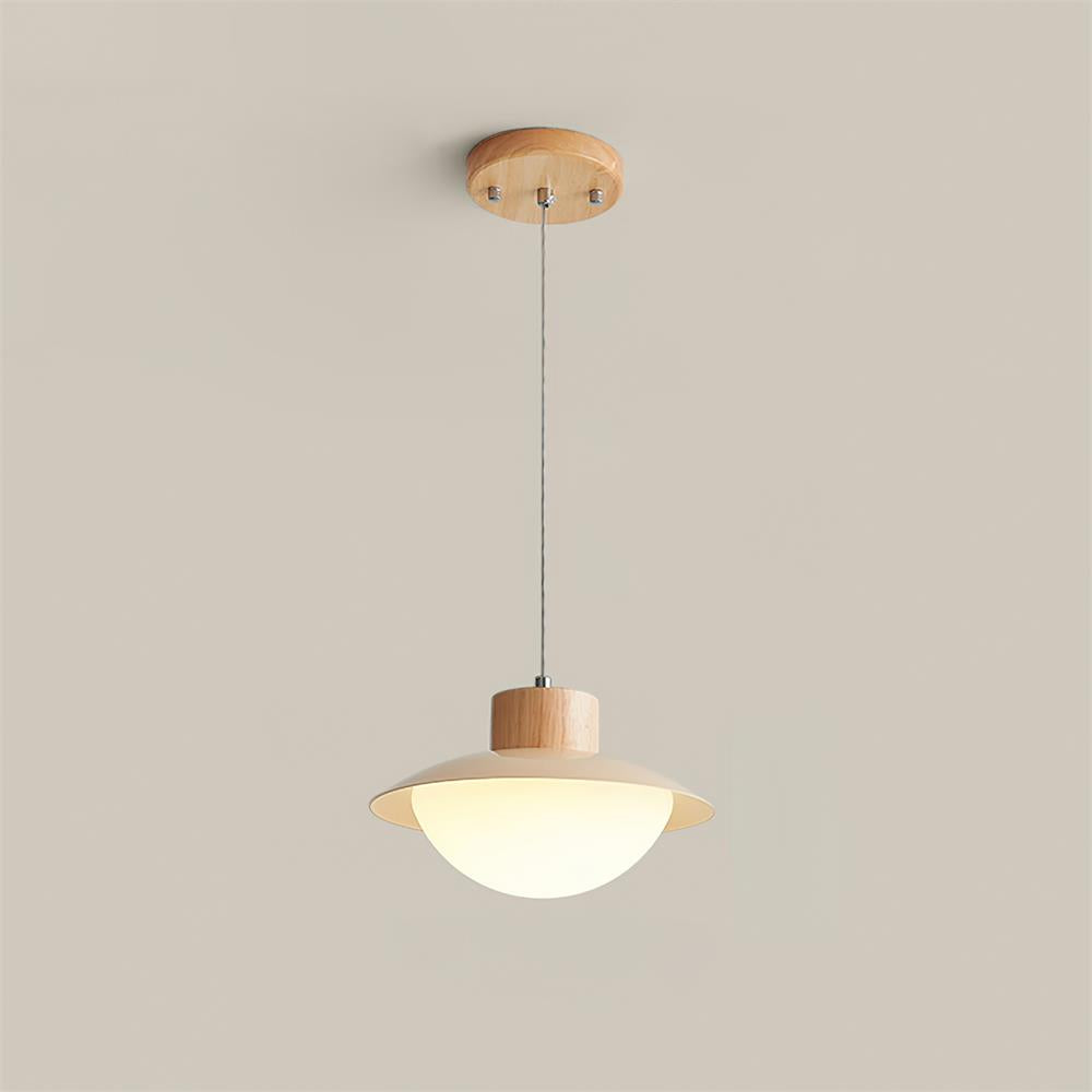 Suspension Bois PE Ombre Dôme Forme Minimaliste - Neutralighting