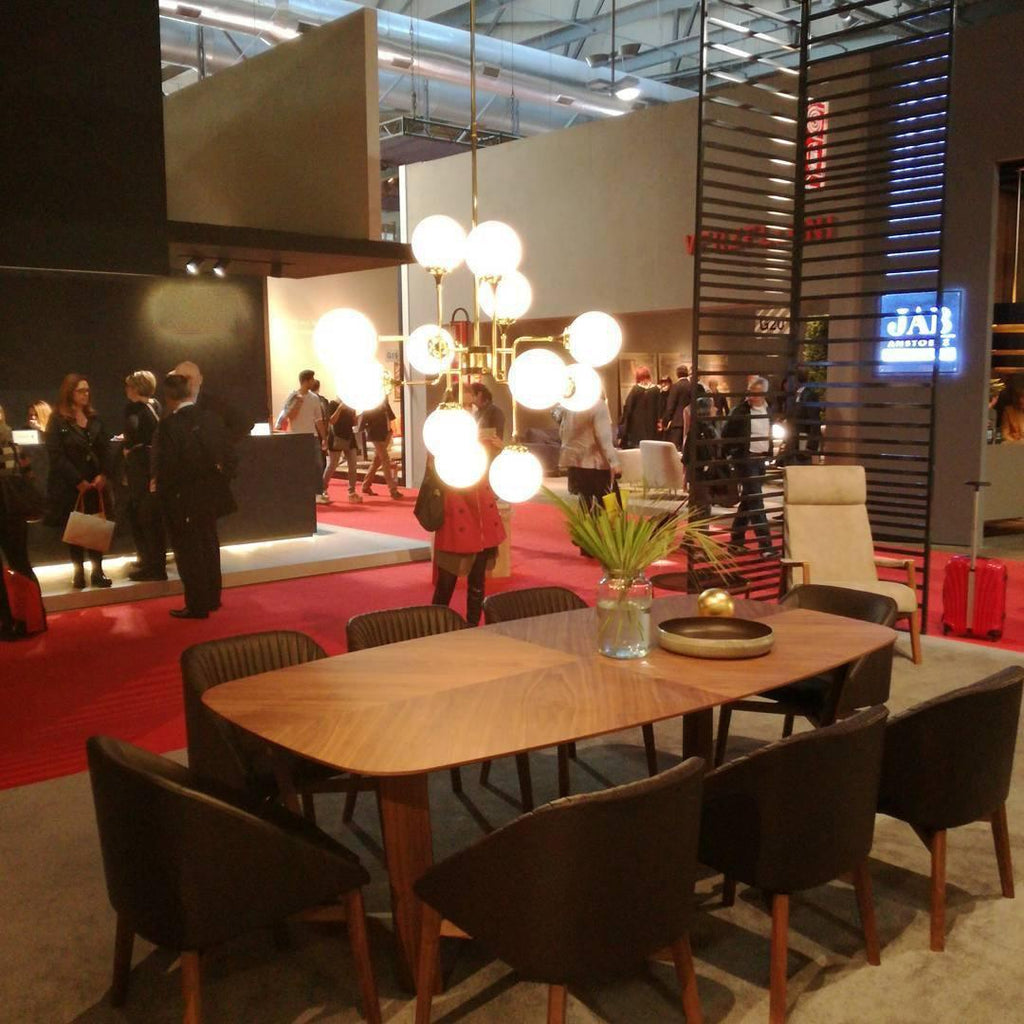 Lustra Chandelier Stilnovo en Laiton Noir et Verre - Neutralighting