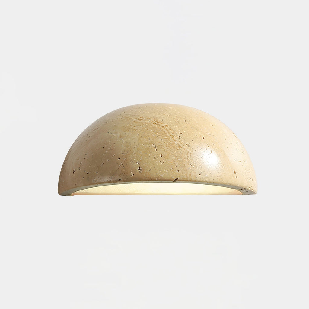 Vethayra Demi-Dôme Travertin Luminaire Mural - Neutralighting