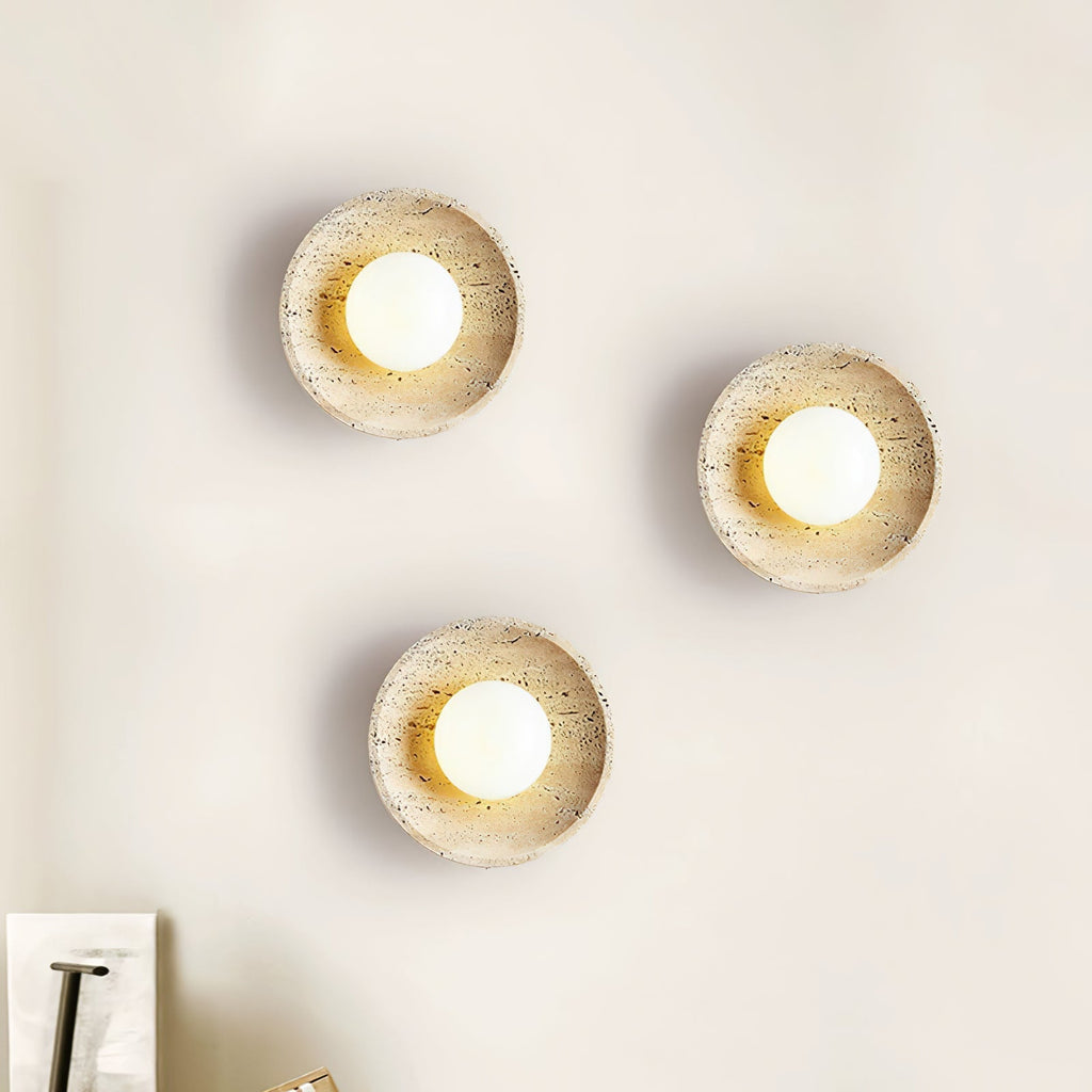 Vephair Bol-Cadre Travertin Luminaire Mural - Neutralighting