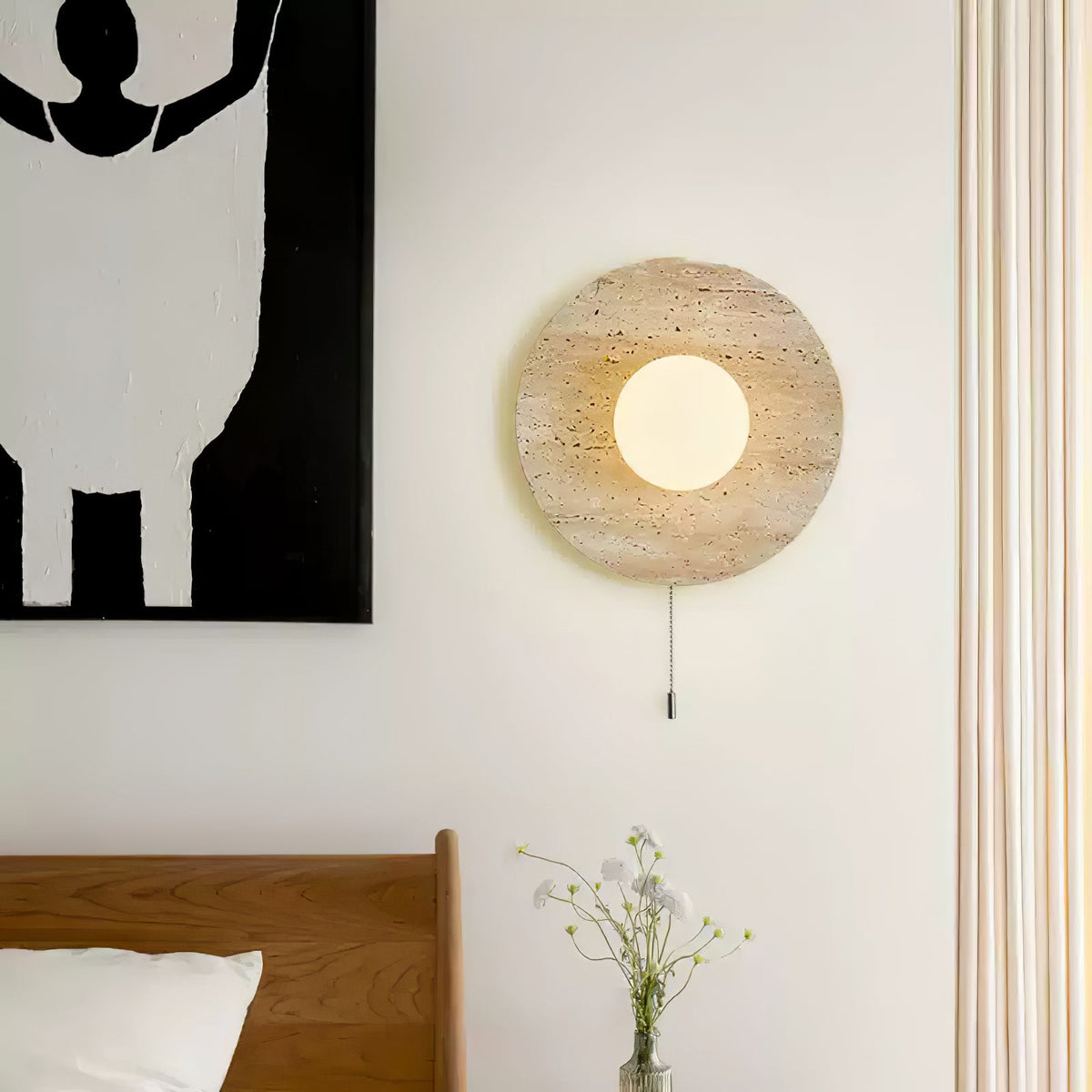 Vephair Bol-Cadre Travertin Luminaire Mural - Neutralighting