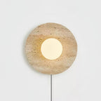 Cocarila Ring Shade Travertine Wall Light - Neutralighting