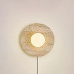 Cocarila Ring Shade Travertine Wall Light - Neutralighting