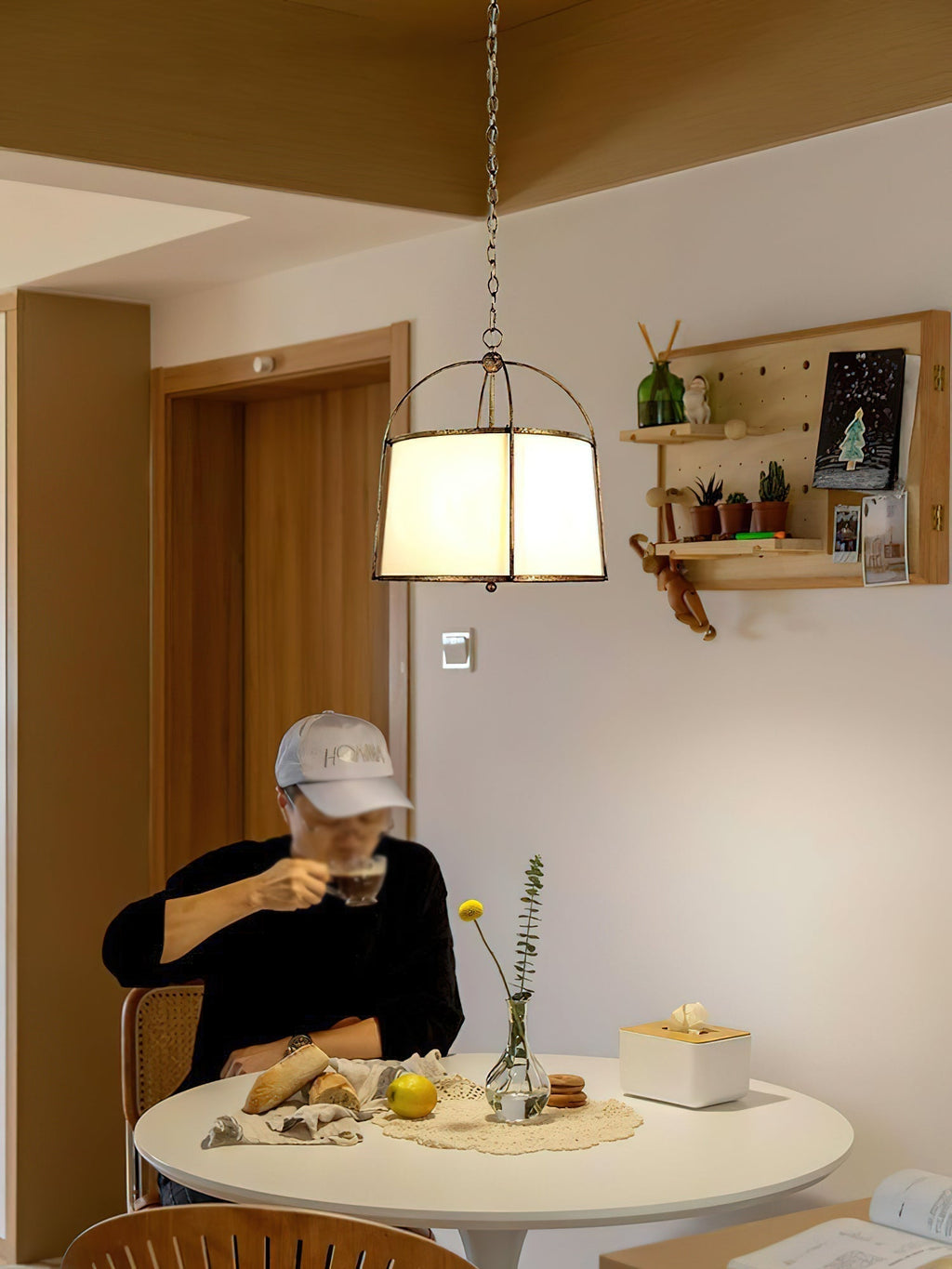Flare Lampe Suspendue en Métal et Tissu Style Industriel Vintage - Neutralighting