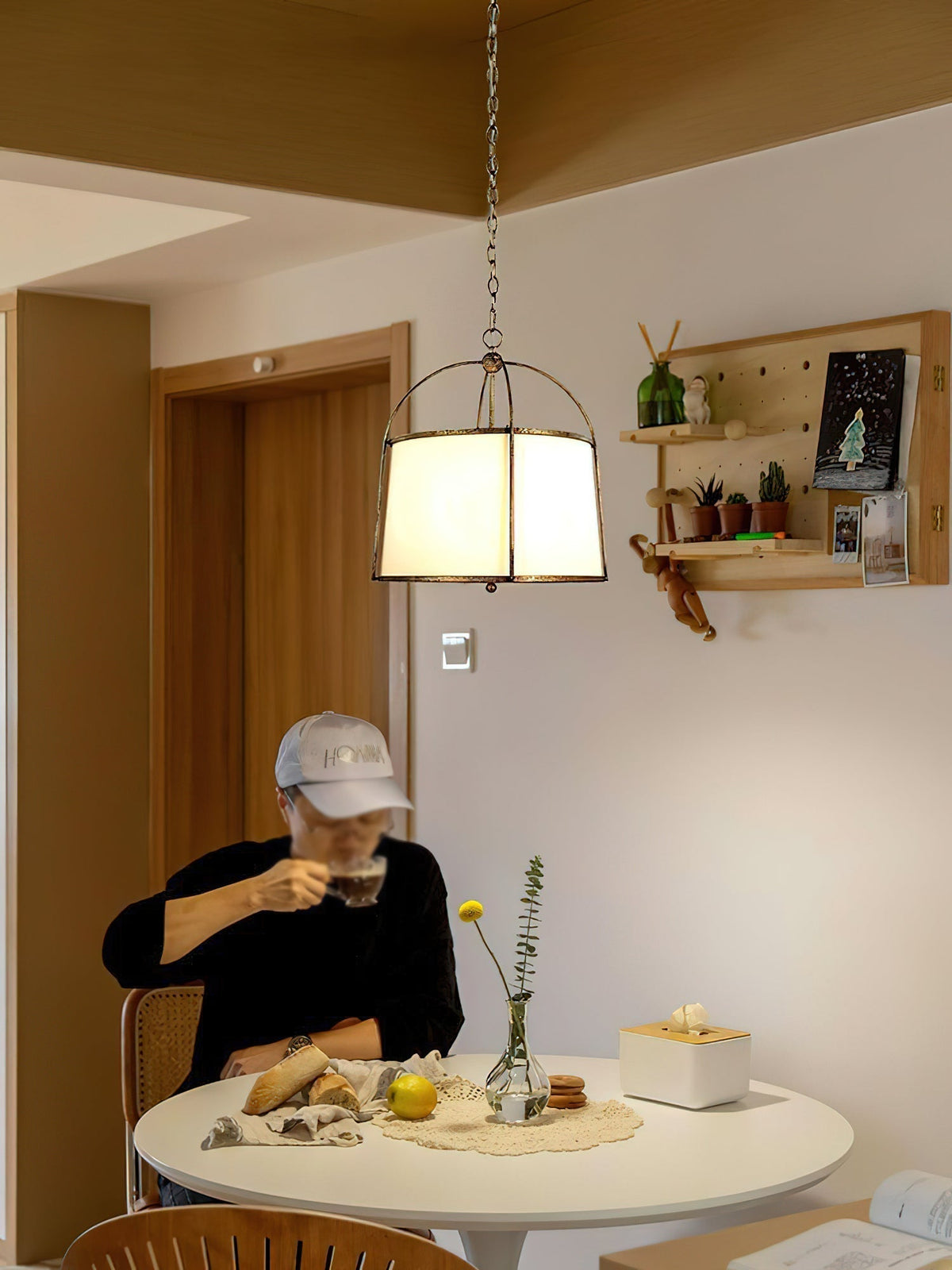 Flare Lampe Suspendue en Métal et Tissu Style Industriel Vintage - Neutralighting