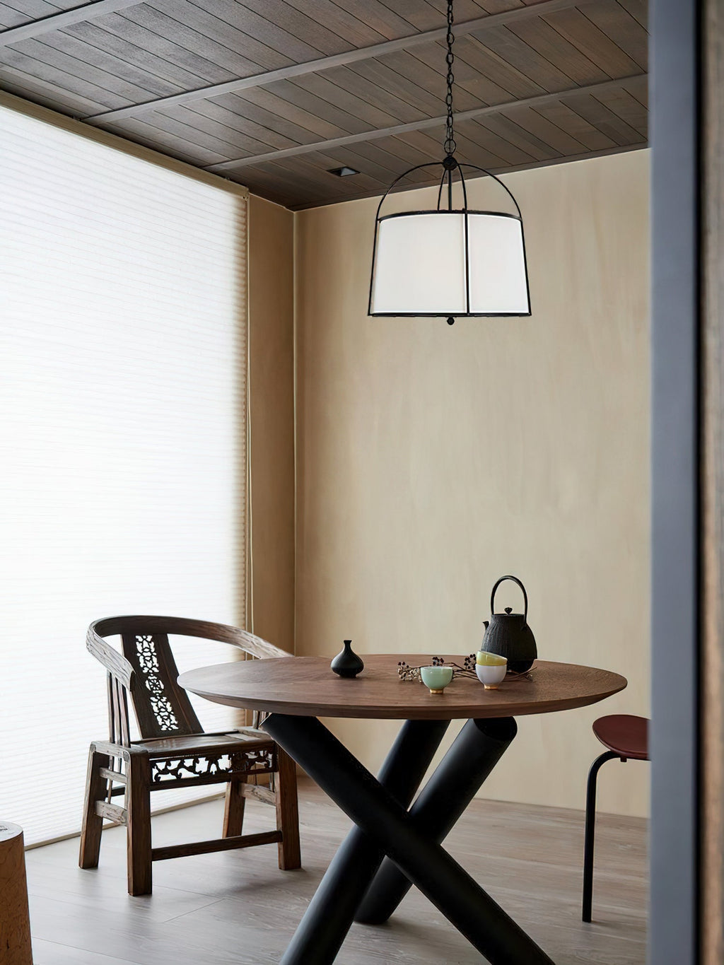 Flare Lampe Suspendue en Métal et Tissu Style Industriel Vintage - Neutralighting