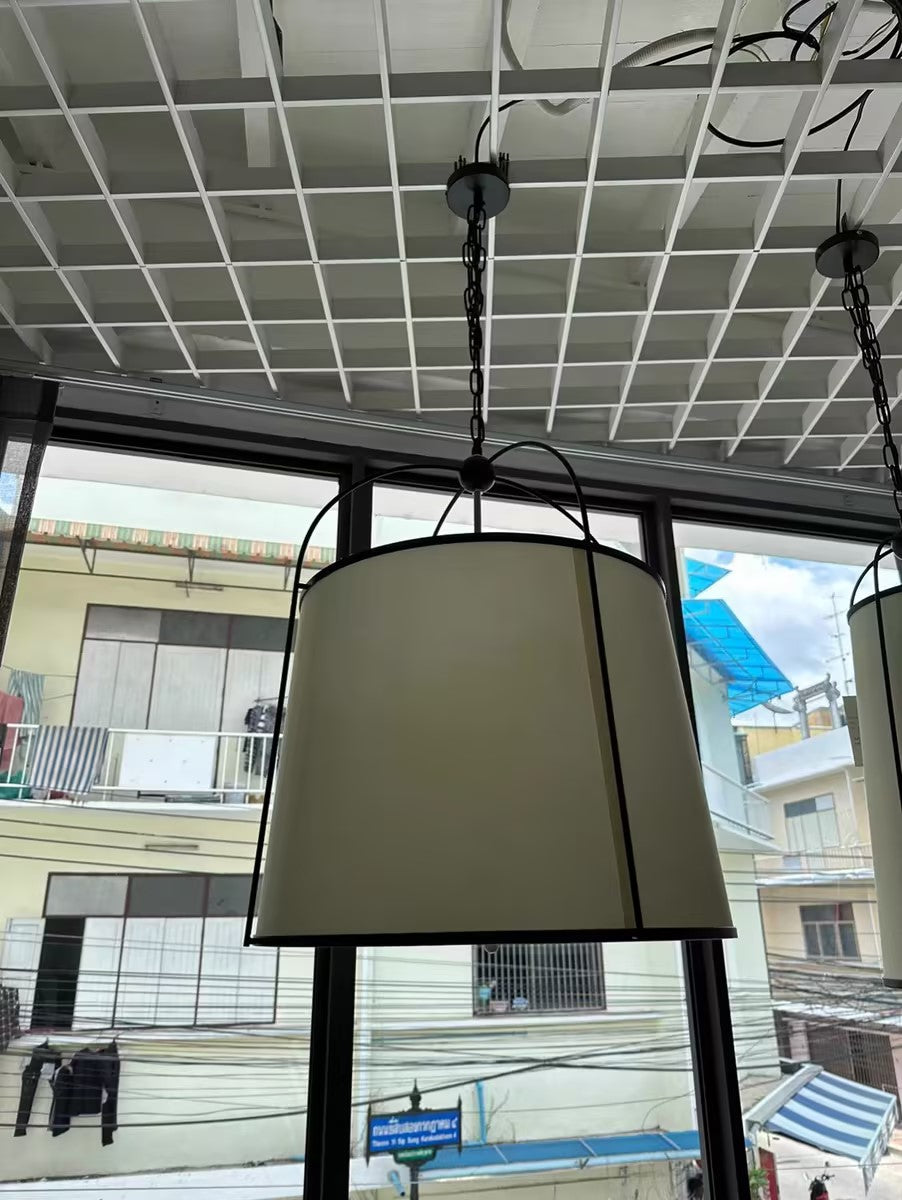 Flare Lampe Suspendue en Métal et Tissu Style Industriel Vintage - Neutralighting