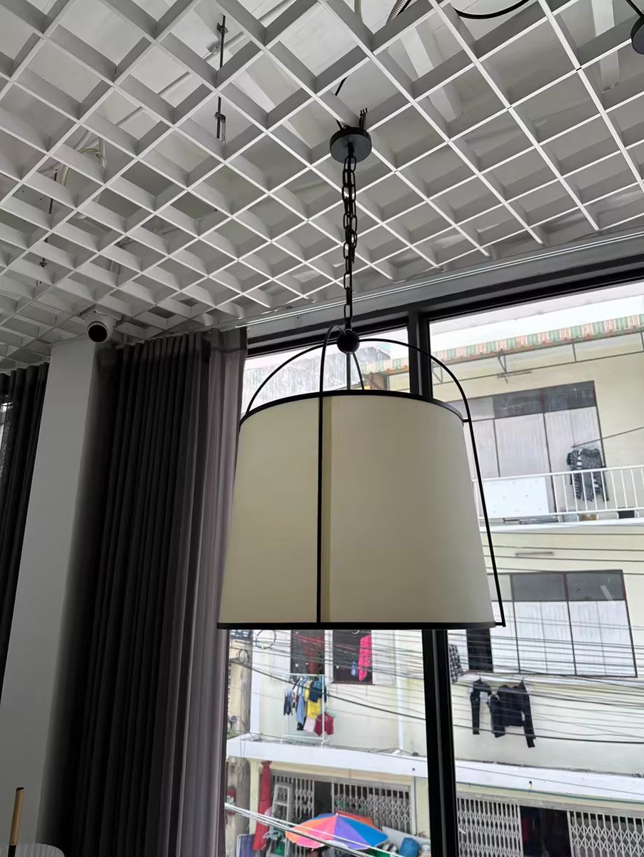 Flare Lampe Suspendue en Métal et Tissu Style Industriel Vintage - Neutralighting