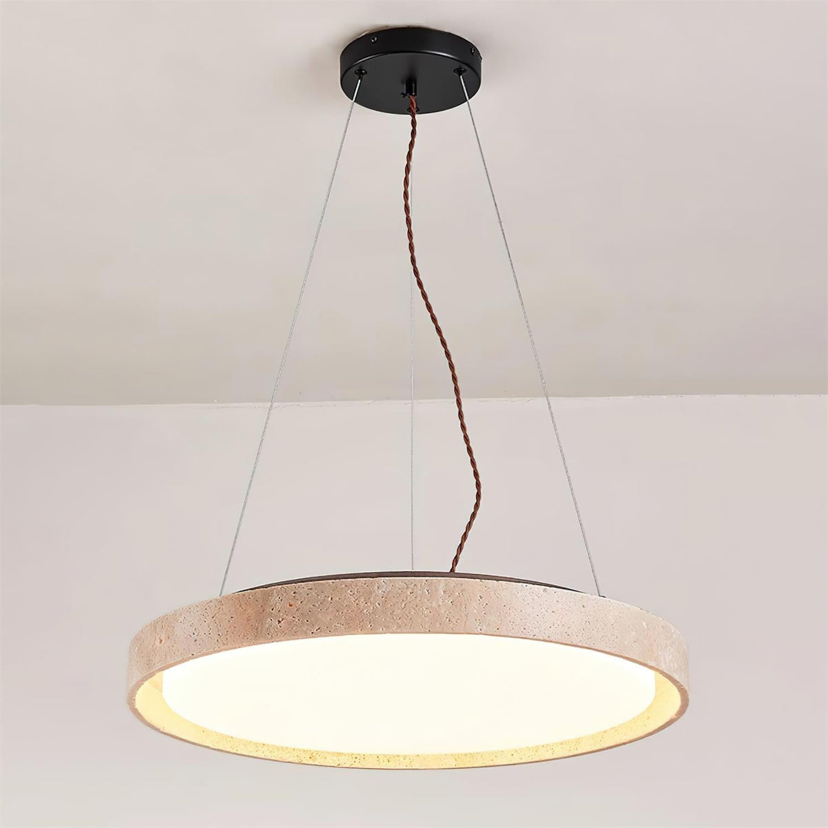 Tracy Lampe Pendante Minimaliste en Travertin - Neutralighting
