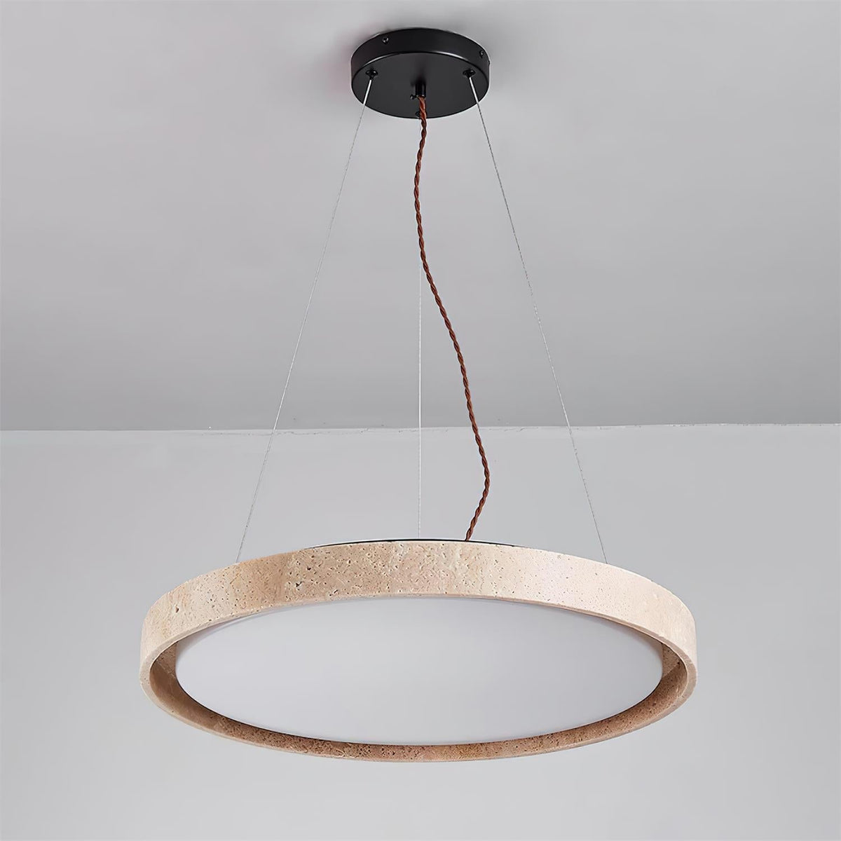 Tracy Lampe Pendante Minimaliste en Travertin - Neutralighting