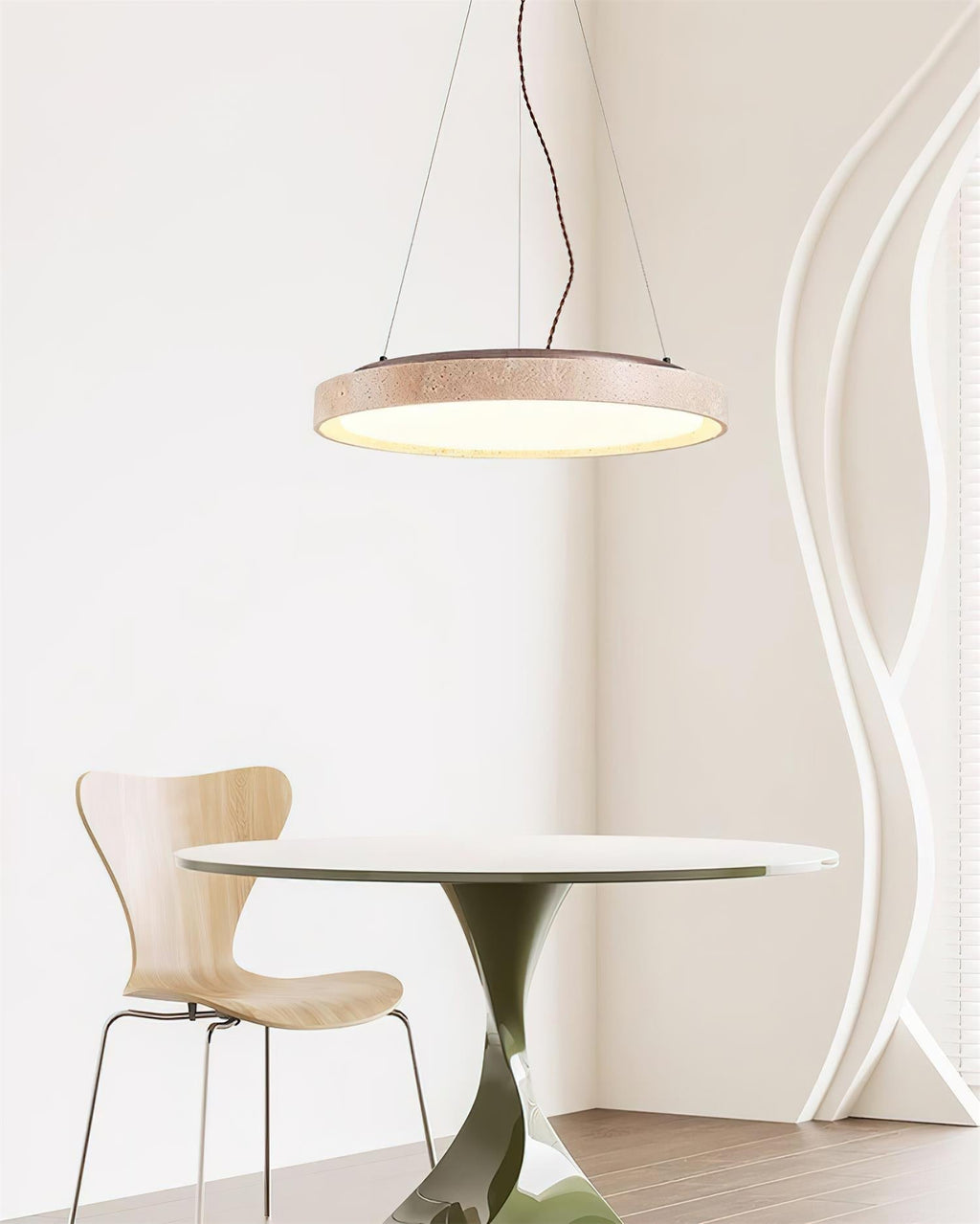 Tracy Lampe Pendante Minimaliste en Travertin - Neutralighting