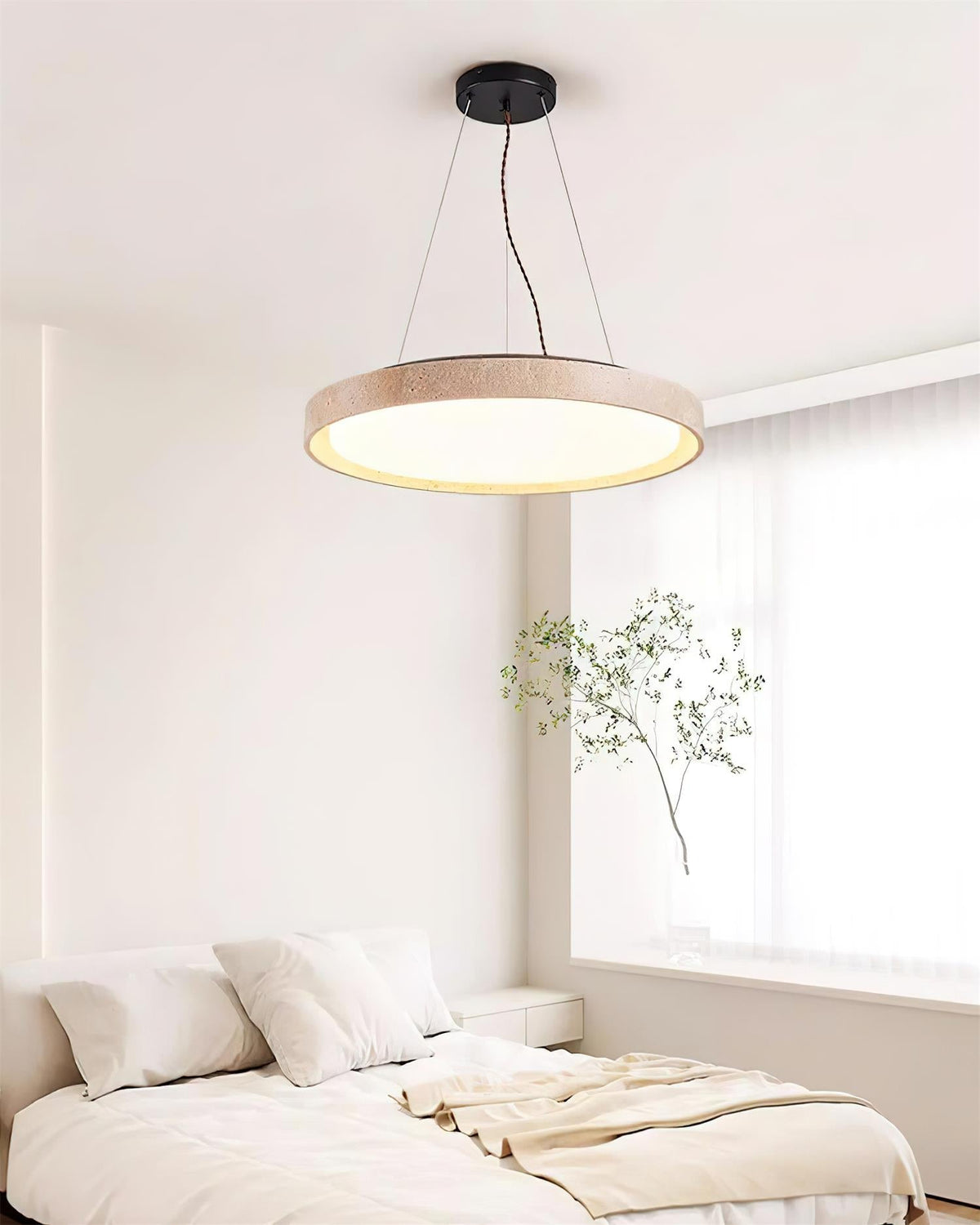 Tracy Lampe Pendante Minimaliste en Travertin - Neutralighting