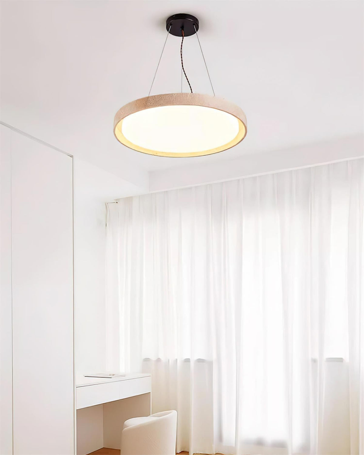 Tracy Lampe Pendante Minimaliste en Travertin - Neutralighting