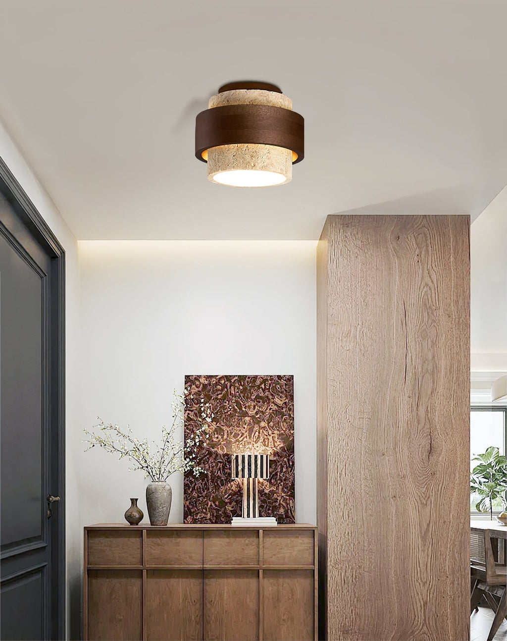 Eltalor Plafonnier Anneau Superposé en Travertin - Neutralighting