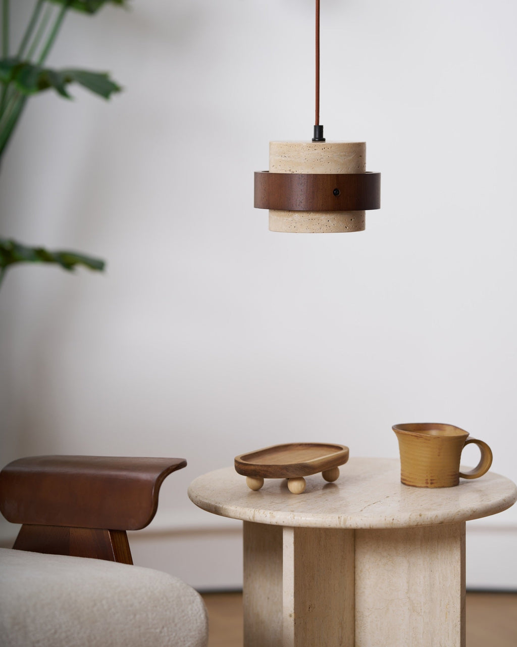 Cumirora Suspension Cylindre Superposé en Travertin - Neutralighting