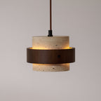 Cumirora Suspension Cylindre Superposé en Travertin - Neutralighting