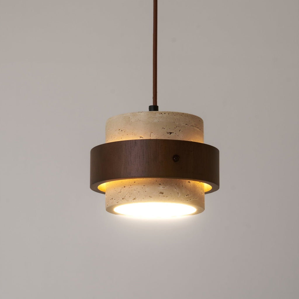 Cumirora Suspension Cylindre Superposé en Travertin - Neutralighting