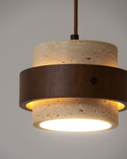 Cumirora Suspension Cylindre Superposé en Travertin - Neutralighting