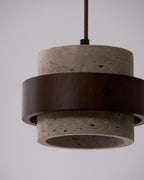 Cumirora Suspension Cylindre Superposé en Travertin - Neutralighting