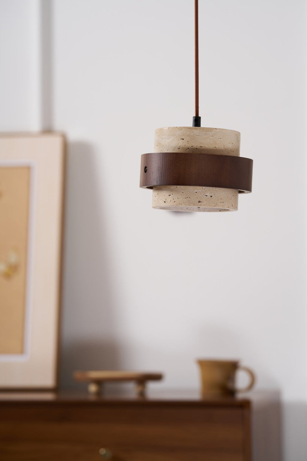 Cumirora Suspension Cylindre Superposé en Travertin - Neutralighting