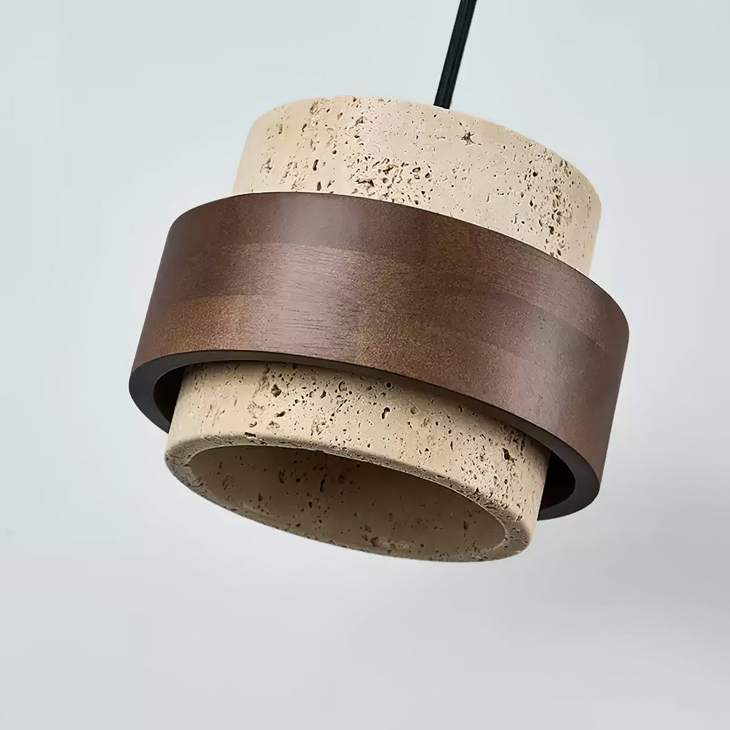 Cumirora Suspension Cylindre Superposé en Travertin - Neutralighting