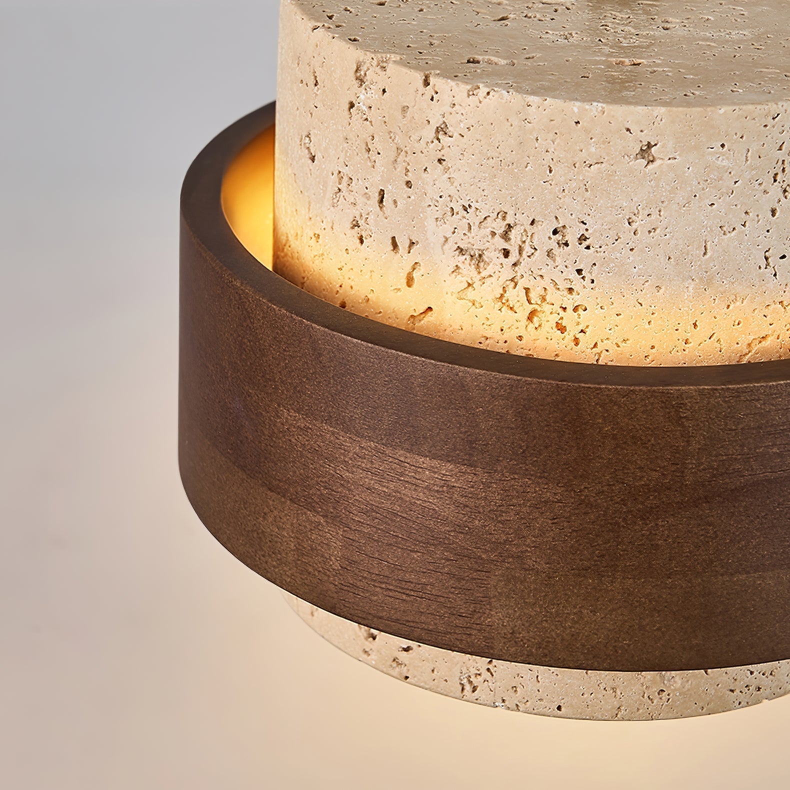 Cumirora Suspension Cylindre Superposé en Travertin - Neutralighting