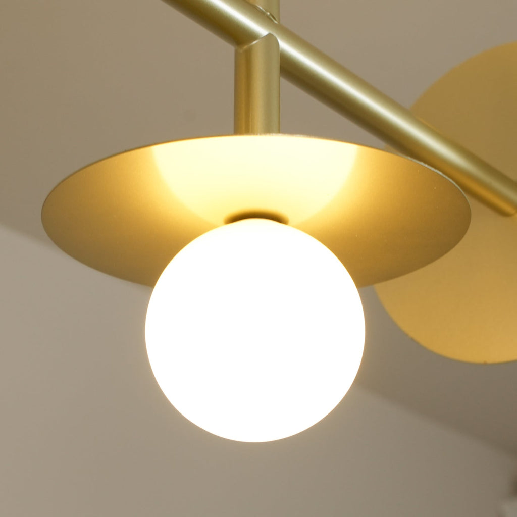 Lustra Chandelier Strada en laiton et verre géométrique - Neutralighting