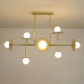 Lustra Chandelier Strada en laiton et verre géométrique - Neutralighting