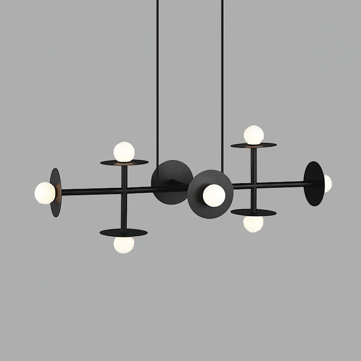 Lustra Chandelier Strada en laiton et verre géométrique - Neutralighting