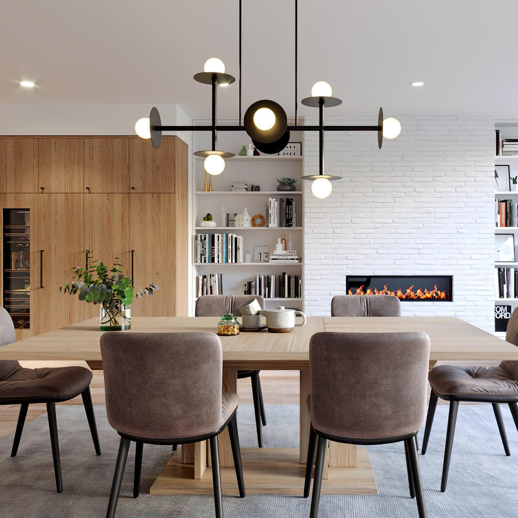 Lustra Chandelier Strada en laiton et verre géométrique - Neutralighting