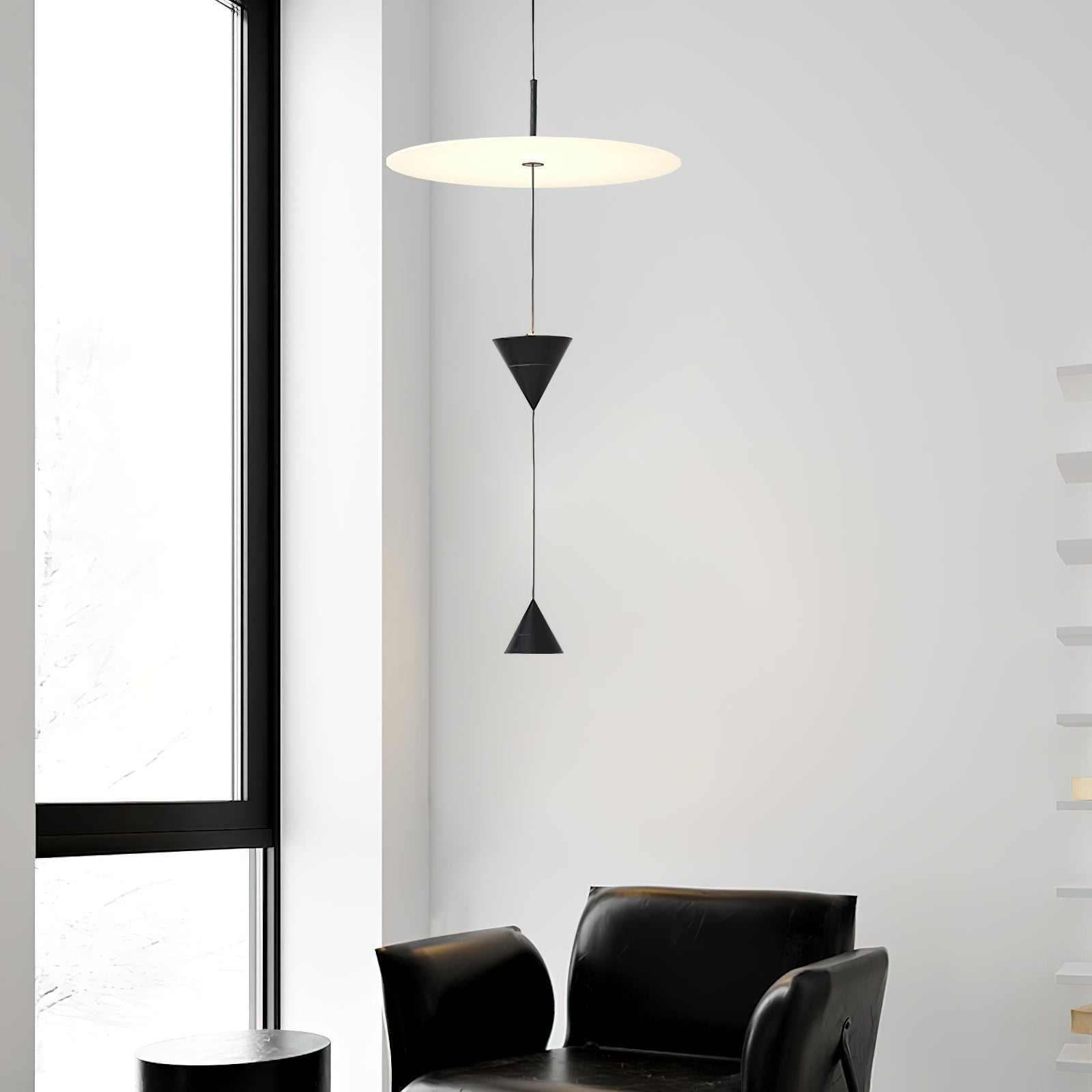 Vortex Suspension Minimaliste en Acrylique - Neutralighting