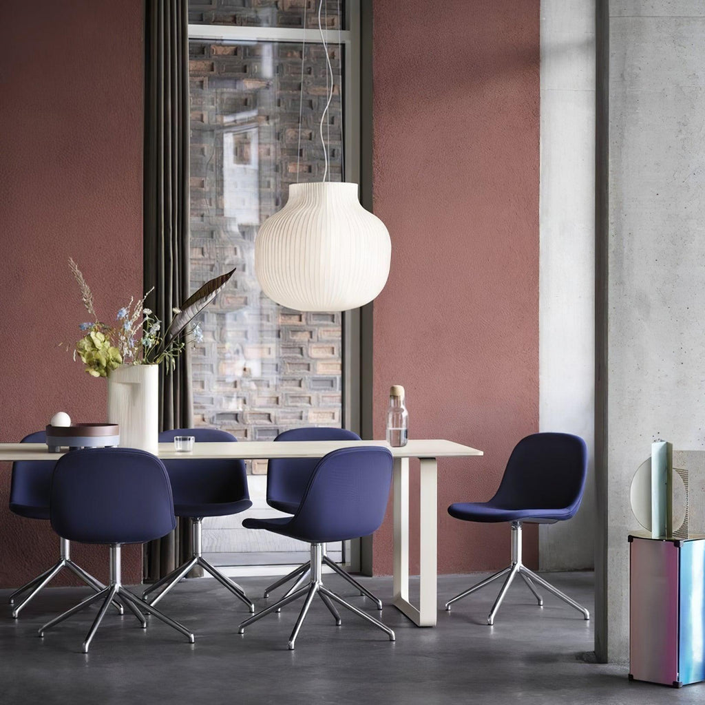 Lampe Pendante Abat-jour en Soie Pliée Courbée Moderne Minimaliste - Neutralighting